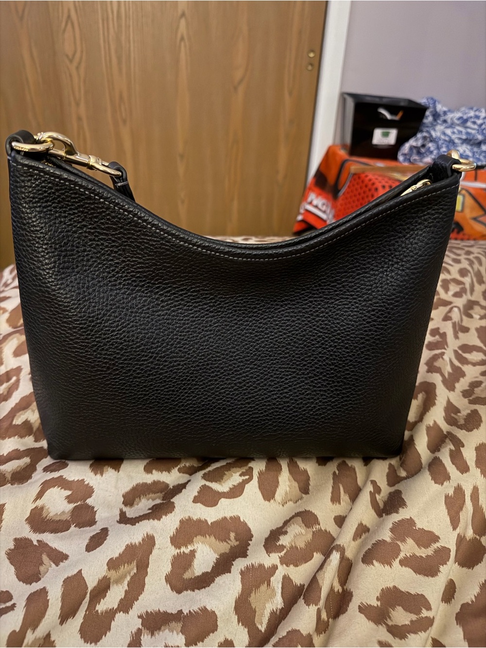 Coach Black Laurel Pebbled Leather Shoulder Bag Like New - Picture 6 of 12